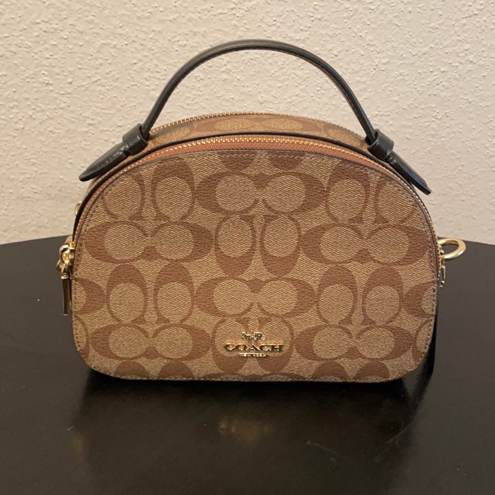Serena Satchel In Signature Canvas Coach Bag.